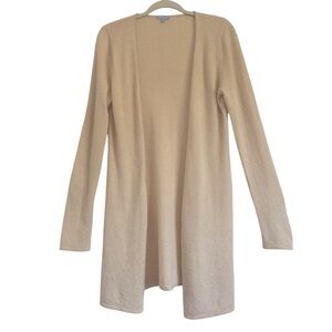 TURKISH T BEIGE OPEN NEUTRAL MINIMALIST CARDIGAN SIZE MEDIUM